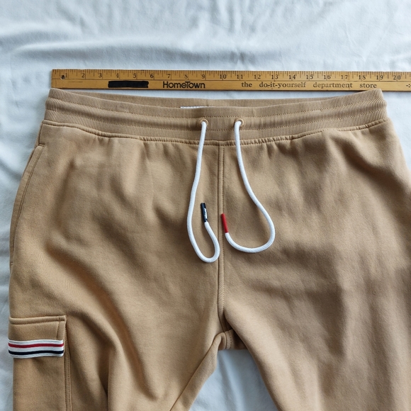 Tommy Jeans Tommy Hilfiger Cargo Fleece Jogger Pants Camel Tan Men's XL - Picture 4 of 16